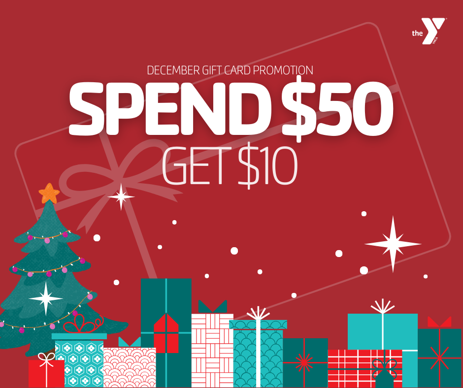 Gift the Y: Spend $50 and get $10!